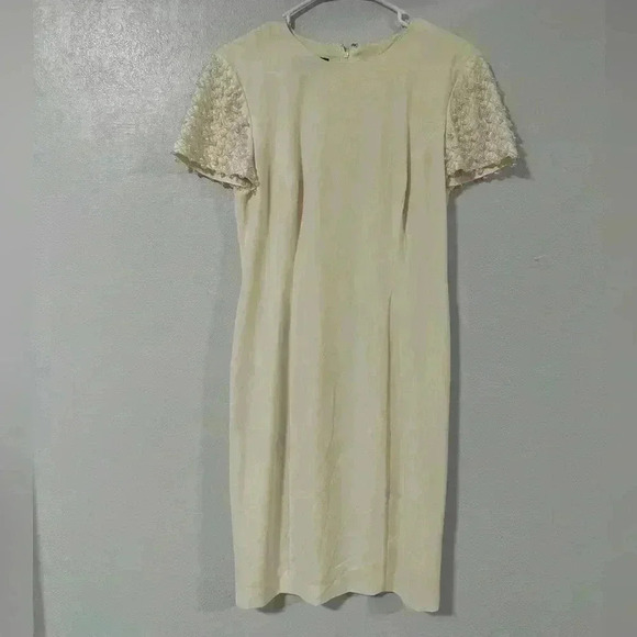 Donna Morgan Sheath Pearl Beaded Midi Dress - Picture 1 of 10